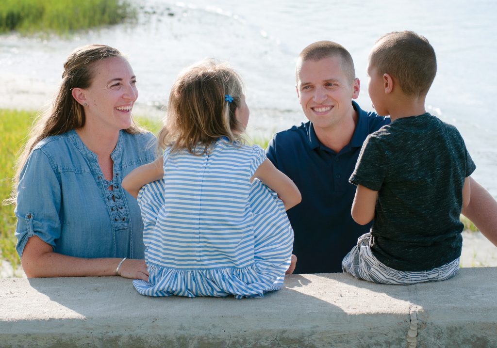 Siblings Seyla and Myles were among the thousands of children in North Carolina’s foster care system until they
found their forever home with Corey and Kylee Maarschalk of Wrightsville Beach. | Allison Potter