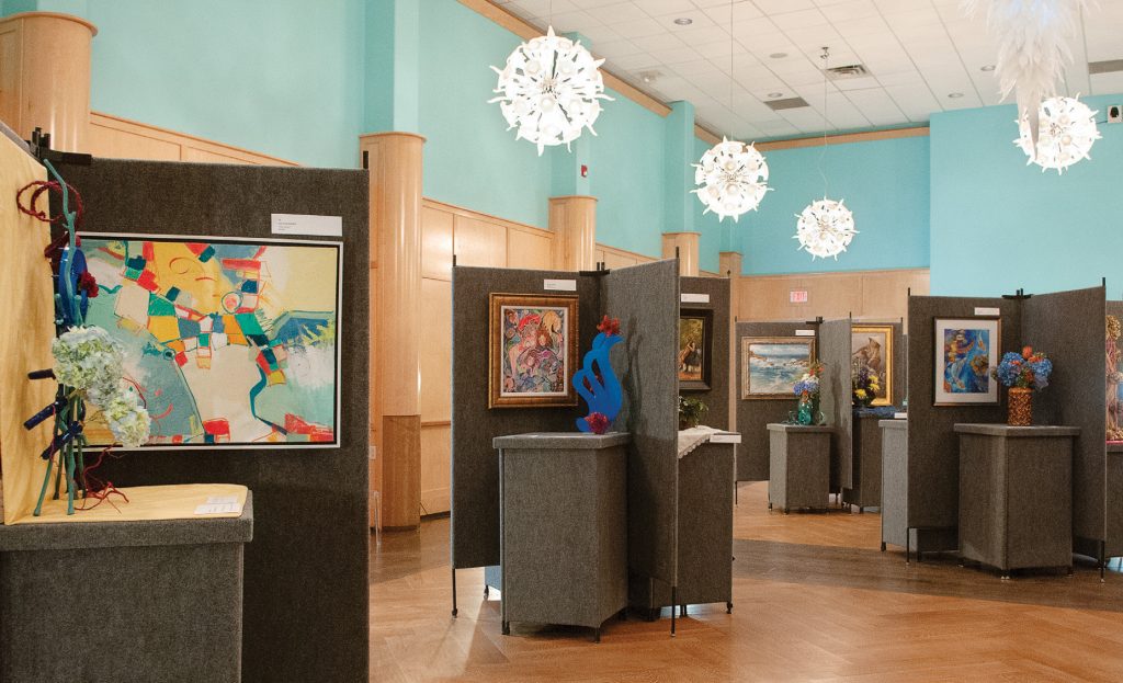 Twenty-eight pairings of art and floral designs will fill the Blockade Runner Beach Resort ballroom during the fourth annual
Art & The Bloom exhibition Jan. 7-10. Allison Potter.