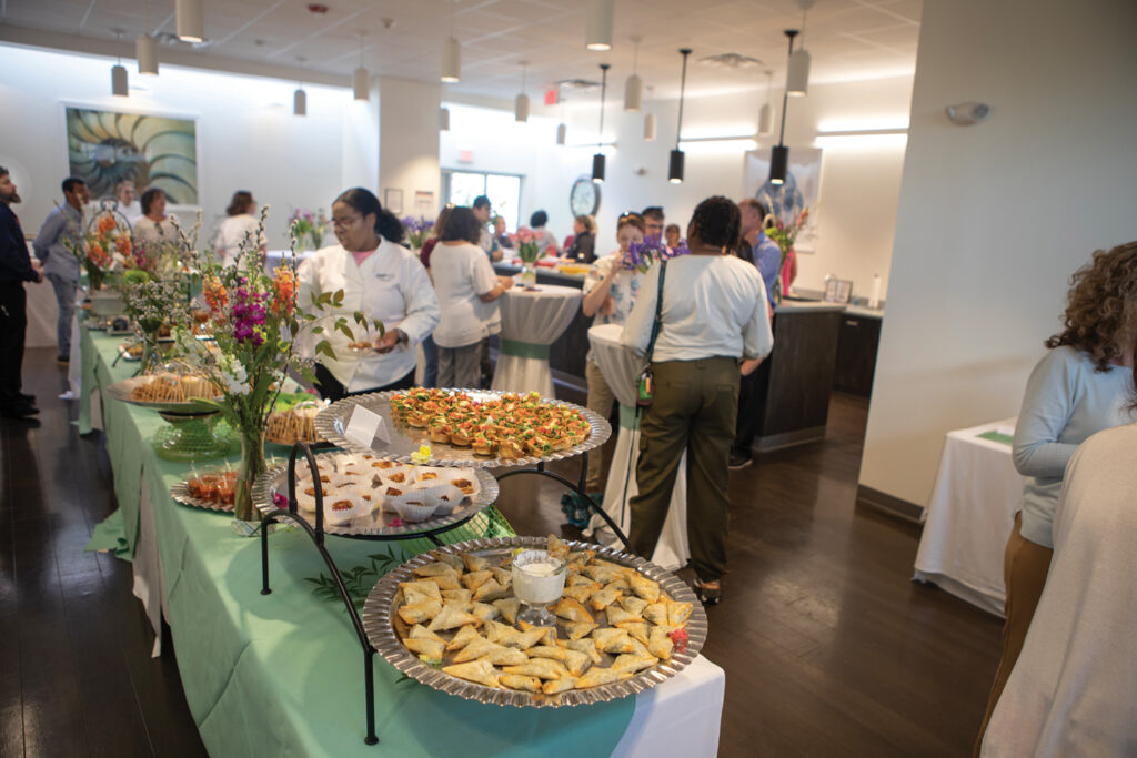 April 6, 2023 Our Place, CACC culinary open house to showcase student’s work. Invited guests were treated to a buffet of cold selections. The Garde Manger Class did the cold food production, all appetizers, while the mixology class handled the drinks. Steve McMillan