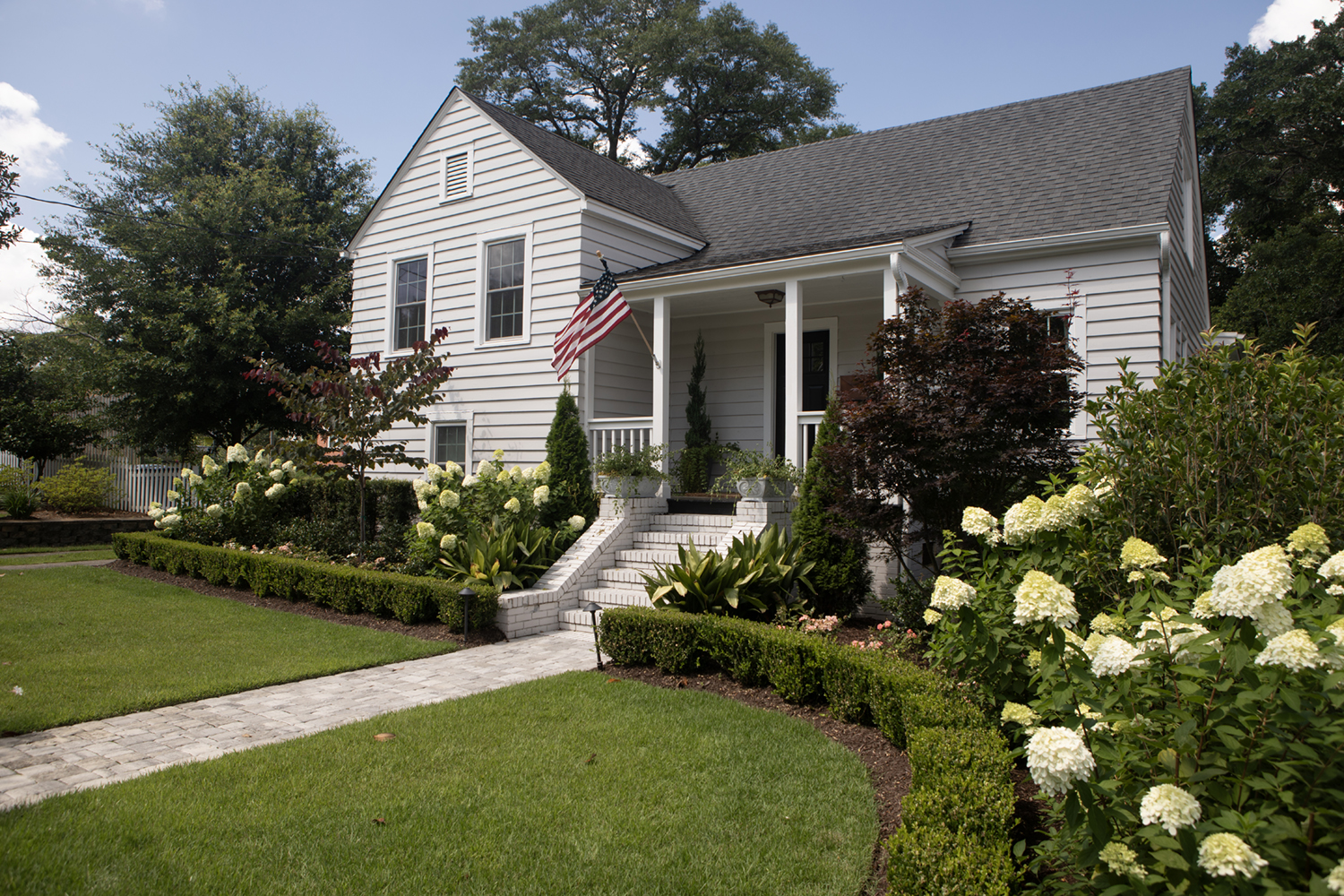 The historic Maples home located in Sunset Park was built in 1940 and purchased in 1942 by J. Ellis Maples and his wife, Mary. Maples was an agronomist with the U.S. War Department of Engineers. In 2022, the current homeowners completed an update of the interiors with Big Sky Design’s Rileigh Wilkins. Exterior landscaping is by Josh Merwin of High Tide Landscaping and Design. The house was on the 2023 Azalea Festival home tour in April. Steve McMillan